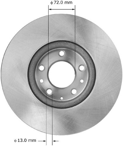 Disc Brake Rotor for 2006-2007 Mazda (6) PRT5880 - back view