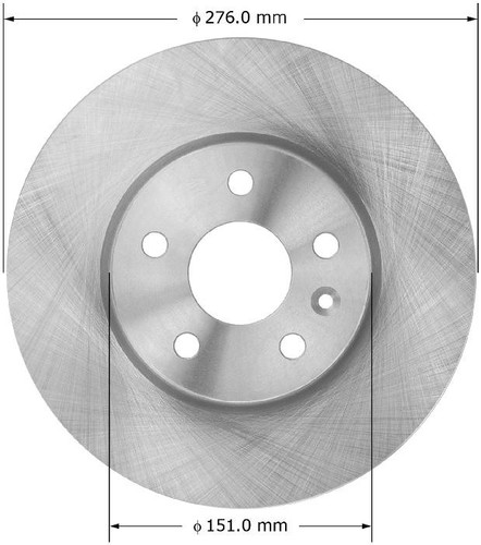 Disc Brake Rotor for 2011-2023 Chevrolet (Cruze, Sonic, Volt, Cruze Limited) PRT6063 - front view