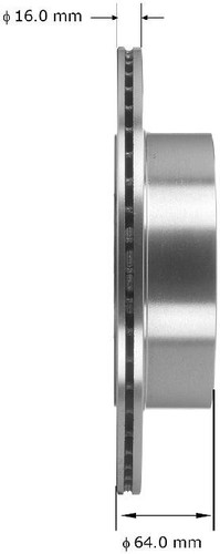 Disc Brake Rotor for 2002-2006 INFINITI (M45, Q45) PRT5948 - side view