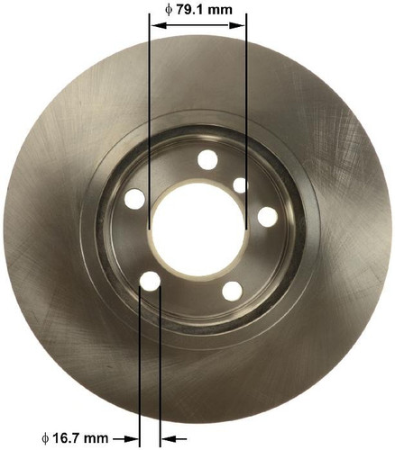 Disc Brake Rotor for 2011-2016 Mini (Cooper Countryman, Cooper Paceman) PRT6162 - back view
