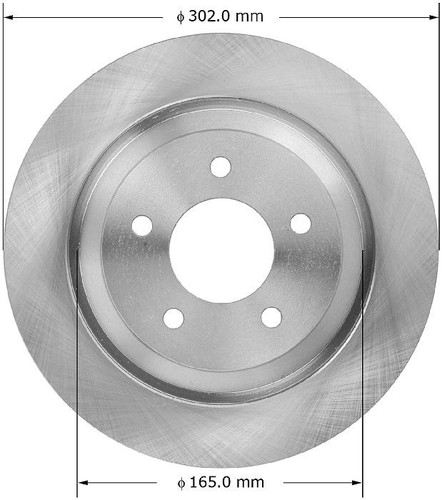 Disc Brake Rotor for 2006-2015 Mazda (5) PRT5977 - front view