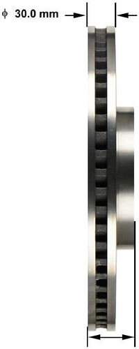 Disc Brake Rotor for 2009-2020 Lexus (IS350, GS450h, GS350, GS460) PRT6144 - side view