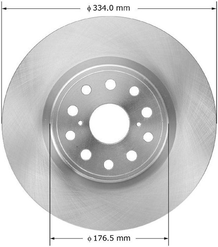 Disc Brake Rotor for 2007-2023 Lexus/Toyota (LS460, Mirai) PRT5929 - front view