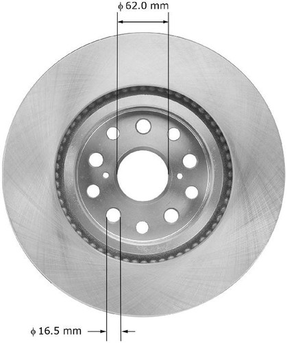 Disc Brake Rotor for 2007-2023 Lexus/Toyota (LS460, Mirai) PRT5929 - back view