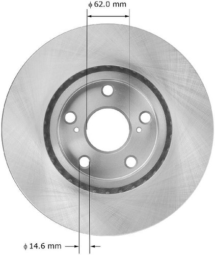Disc Brake Rotor for 2006-2015 Lexus (GS300, IS250) PRT5981 - back view