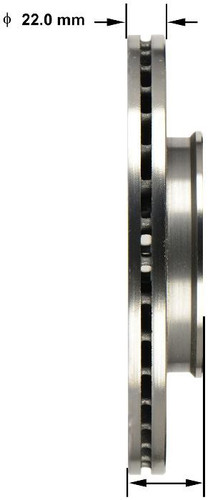 Disc Brake Rotor for 2012-2017 Hyundai/Kia (Accent, Rio) PRT6146 - side view