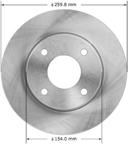 Disc Brake Rotor for 2009-2011 Nissan (Versa) PRT5983 - front view