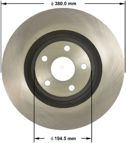 Disc Brake Rotor for 2012-2020 Jeep/Dodge (Grand Cherokee, Durango) PRT6172 - front view
