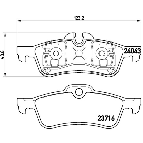 PRIME Low-Met Brake Pad Set for 2002-2008 Mini (Cooper) P06032 - diagram