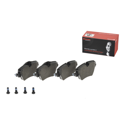 PRIME Low-Met Brake Pad Set for 2016-2025 BMW/Mini (X1, Cooper Clubman, Cooper Countryman, X3) P06093 - kit contents