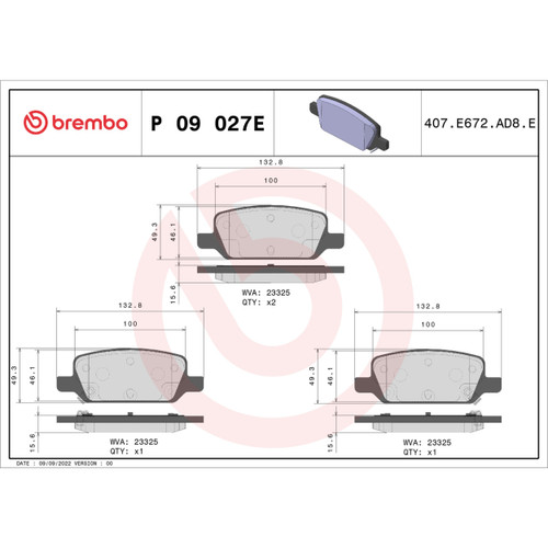 BEYOND EV Pad Set for 2017-2024 Tesla (3, Y) P09027E - diagram
