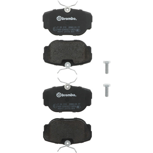 PRIME Low-Met Brake Pad Set for 1984-1993 BMW (318i, 318is, 325, 325e) P06010 - kit contents