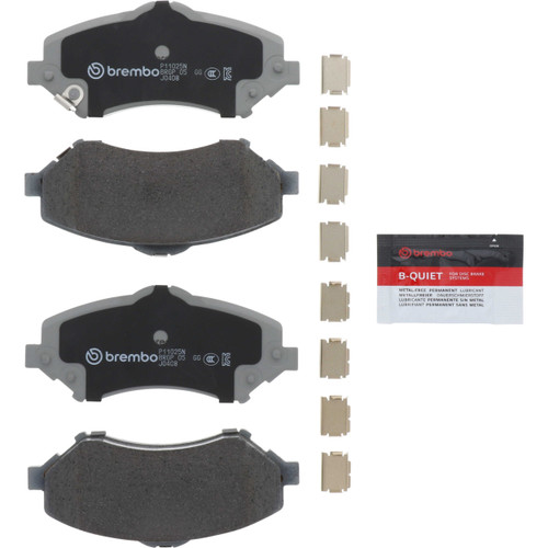 PRIME Ceramic Brake Pad Set for 2007-2018 Jeep/Dodge/Chrysler (Wrangler, Nitro, Town &amp; Country, Grand Caravan) P11025N - kit contents