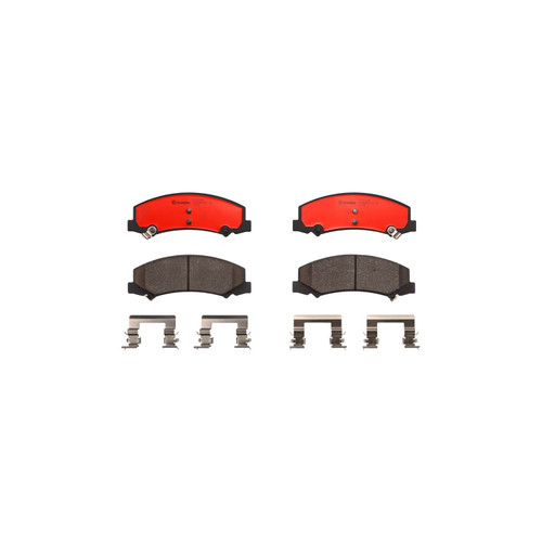 PRIME Ceramic Brake Pad Set for 2006-2016 Cadillac/Chevrolet/Buick (DTS, Impala, Monte Carlo, Lucerne) P10044N - front view