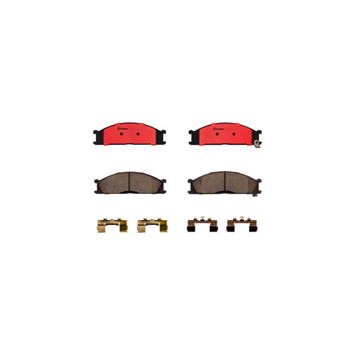 PRIME Ceramic Brake Pad Set for 1986-2004 Subaru/Nissan (SVX, 200SX, D21, Frontier) P24026N - kit contents