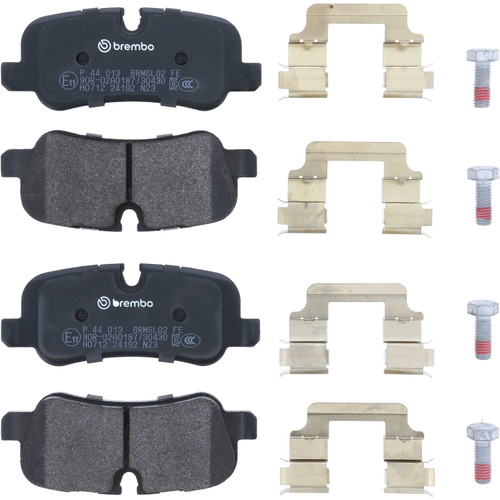 PRIME Low-Met Brake Pad Set for 2005-2013 Land Rover (LR3, Range Rover, Range Rover Sport) P44013 - kit contents