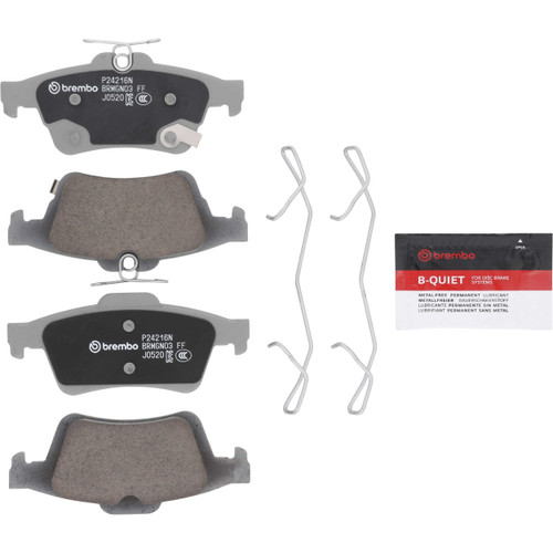 PRIME Ceramic Brake Pad Set for 2012-2021 Ford (Focus, C-Max, EcoSport) P24216N - kit contents