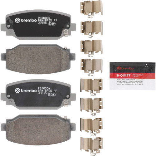 PRIME Ceramic Brake Pad Set for 2021-2025 Jeep (Grand Cherokee L, Grand Cherokee) P37030N - kit contents