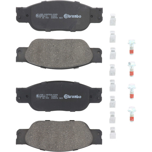 PRIME Low-Met Brake Pad Set for 2000-2006 Jaguar/Ford/Lincoln (S-Type, Thunderbird, LS) P36012 - kit contents