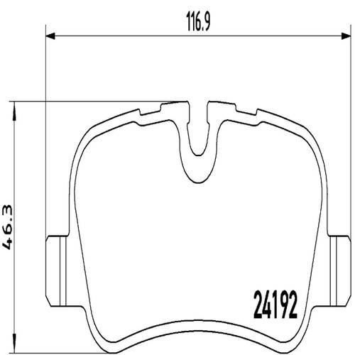 PRIME Low-Met Brake Pad Set for 2010-2013 Land Rover (LR4, Range Rover, Range Rover Sport) P44019 - diagram