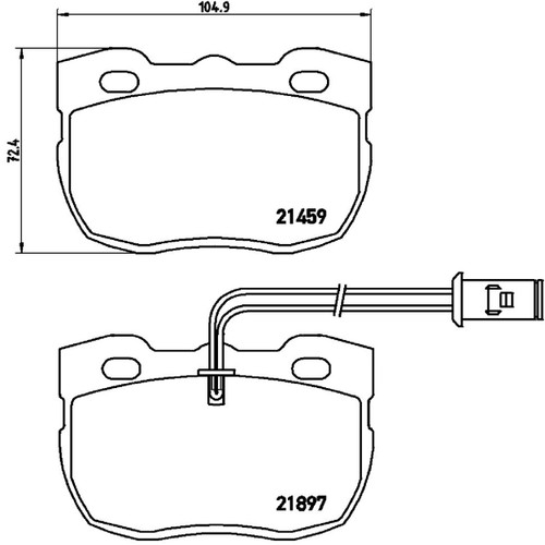 PRIME Low-Met Brake Pad Set for 1990-1998 Land Rover (Discovery, Range Rover) P44004 - diagram