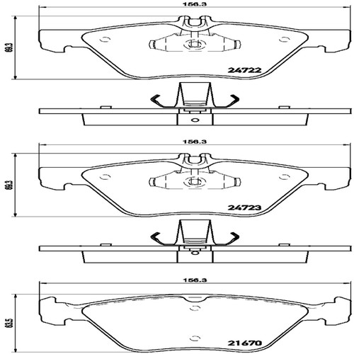 PRIME Low-Met Brake Pad Set for 2006-2009 Mercedes-Benz (E350) P50075 - diagram