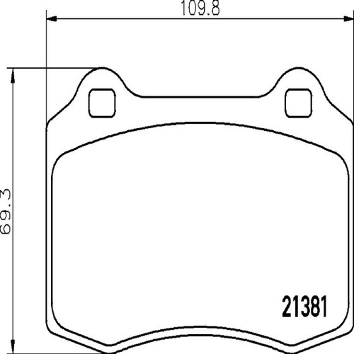 PRIME Low-Met Brake Pad Set for 1998-2007 Jaguar/Volvo (Vanden Plas, XJ8, XJR, S-Type) P36020 - diagram