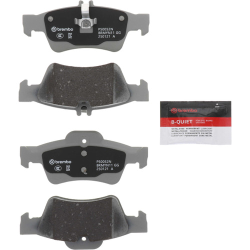 PRIME Ceramic Brake Pad Set for 2003-2018 Mercedes-Benz (CL500, E320, E500, S430) P50052N - kit contents
