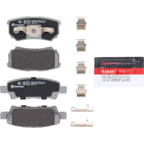 PRIME Ceramic Brake Pad Set for 2004-2017 Mitsubishi/Dodge/Jeep (Lancer, Outlander, Caliber, Compass) P54034N - kit contents