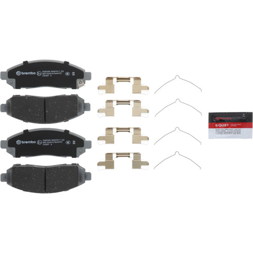 PRIME Ceramic Brake Pad Set for 2005-2020 Nissan/Suzuki (Pathfinder, Xterra, Frontier, Equator) P56059N - kit contents