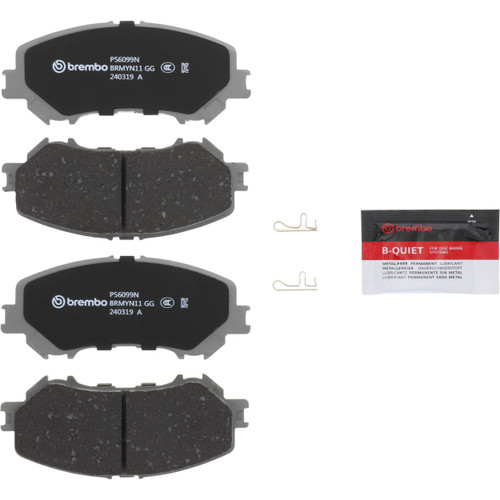 PRIME Ceramic Brake Pad Set for 2014-2021 Nissan (Rogue, Rogue Sport, Qashqai) P56099N - kit contents