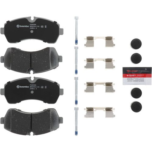 PRIME Ceramic Brake Pad Set for 2007-2020 Dodge/Mercedes-Benz (Sprinter 3500, Sprinter 2500, Sprinter 1500, Sprinter 4500) P50059N - kit contents
