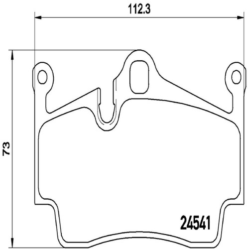 PRIME Low-Met Brake Pad Set for 2005-2023 Porsche (Boxster, Cayman, 718 Boxster, 718 Cayman) P65028 - diagram
