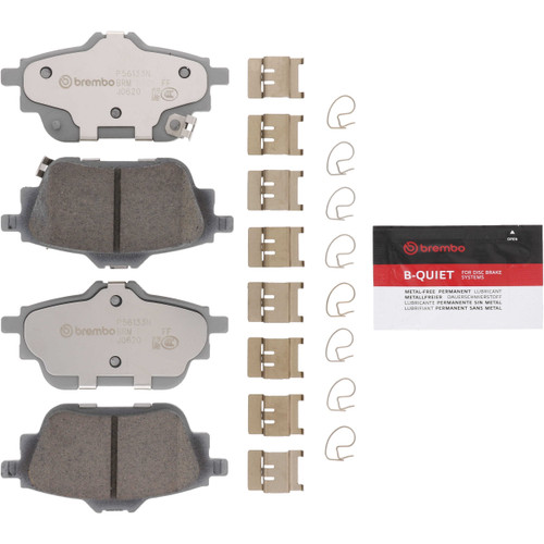PRIME Ceramic Brake Pad Set for 2020-2025 Nissan (Sentra) P56133N - kit contents