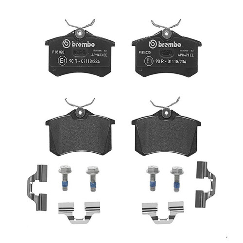 PRIME Low-Met Brake Pad Set for 1985-2021 Volkswagen/Audi (Jetta, Golf, Scirocco, Corrado) P85020 - front view