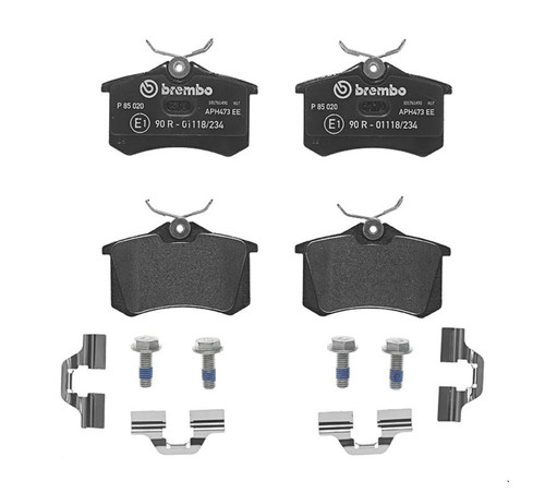 PRIME Low-Met Brake Pad Set for 1985-2021 Volkswagen/Audi (Jetta, Golf, Scirocco, Corrado) P85020