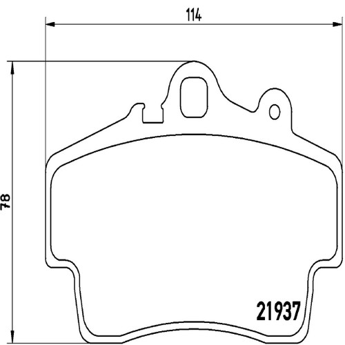 PRIME Low-Met Brake Pad Set for 1997-2008 Porsche (Boxster, Cayman) P65007 - diagram