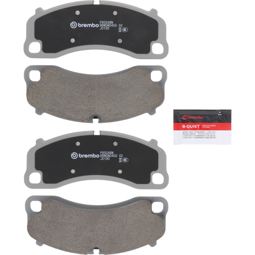 PRIME Ceramic Brake Pad Set for 2014-2025 Porsche (911, Cayman, 718 Spyder, 718 Cayman) P65048N - kit contents