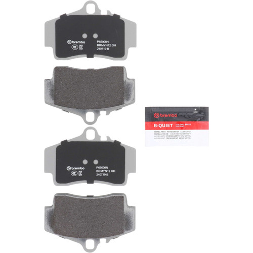 PRIME Ceramic Brake Pad Set for 1997-2023 Porsche (911, Boxster, 718 Boxster, 718 Cayman) P65008N - kit contents
