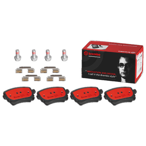 PRIME Ceramic Brake Pad Set for 2003-2011 Audi (RS6, A8 Quattro, S4, A6 Quattro) P85076N - kit contents