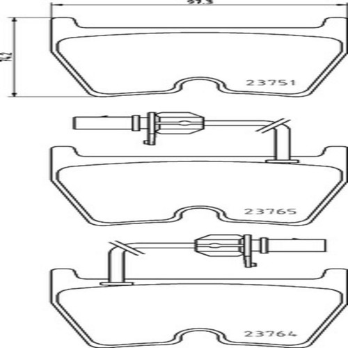 PRIME Low-Met Brake Pad Set for 2003-2021 Audi (RS6, RS4, R8, RS5) P85078 - diagram