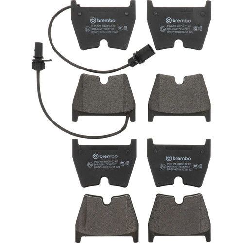 PRIME Low-Met Brake Pad Set for 2003-2021 Audi (RS6, RS4, R8, RS5) P85078 - kit contents