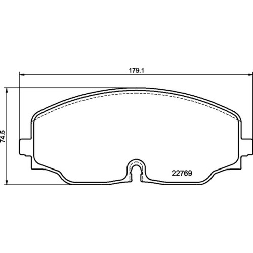 PRIME Low-Met Brake Pad Set for 2018-2025 Volkswagen (Atlas, Atlas Cross Sport) P85176 - diagram