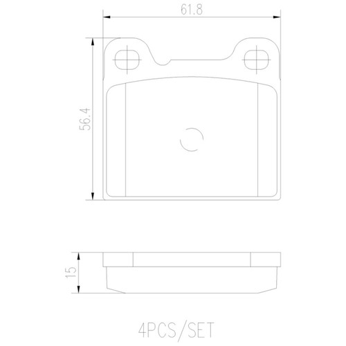 PRIME Ceramic Brake Pad Set for 1991-2004 Volvo (740, 850, 940, C70) P86002N - diagram