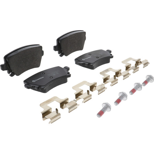 PRIME Low-Met Brake Pad Set for 2005-2017 Audi/Volkswagen (A4, A4 Quattro, A6 Quattro, S4) P85073 - angled view