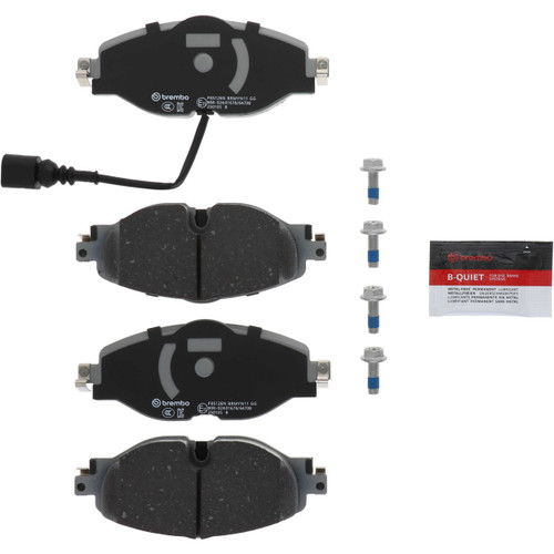 PRIME Ceramic Brake Pad Set for 2014-2024 Volkswagen/Audi (Golf, A3, A3 Quattro, GTI) P85126N - kit contents
