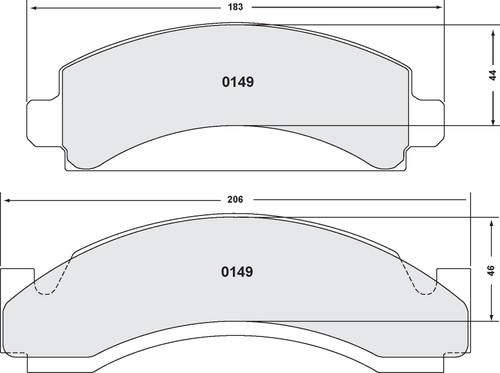 Includes Hardware Brake Pads for 1975-2005 Dodge/Workhorse/Chevrolet (D400, W250, W350, P30) 0149.20
