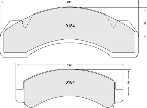 Brake Pads for 1986-2004 Workhorse/International/Chevrolet (P32, P42, 1452SC, 1552SC) 0184.10