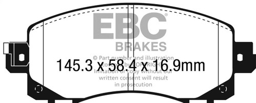 EBC 18+ Subaru Crosstrek 2 Ultimax Front Brake Pads