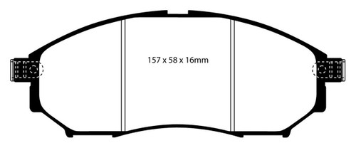 EBC 06-09 Infiniti FX35 3.5 Greenstuff Front Brake Pads
